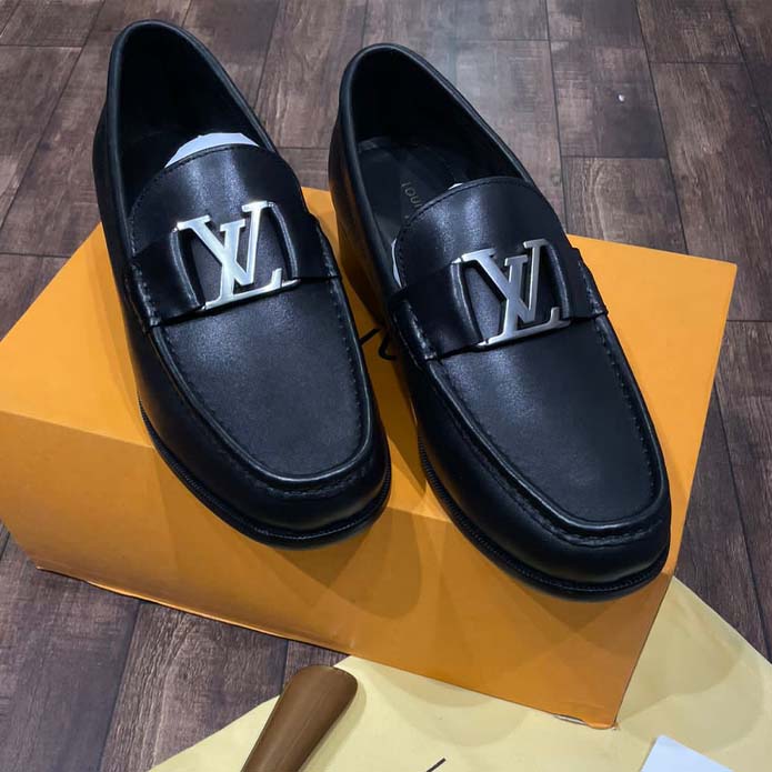 Premium Loafers With Gun Metal Logo For Men