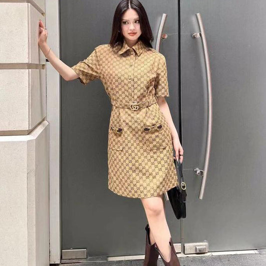 GG Pattern Dress for Women