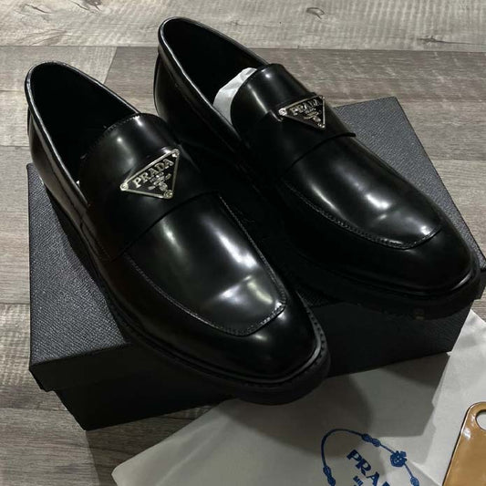 Premium Loafers With Triangle Logo