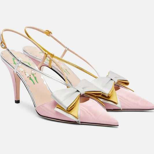 Bowow Two-Tone Metallic Leather Pump For Women