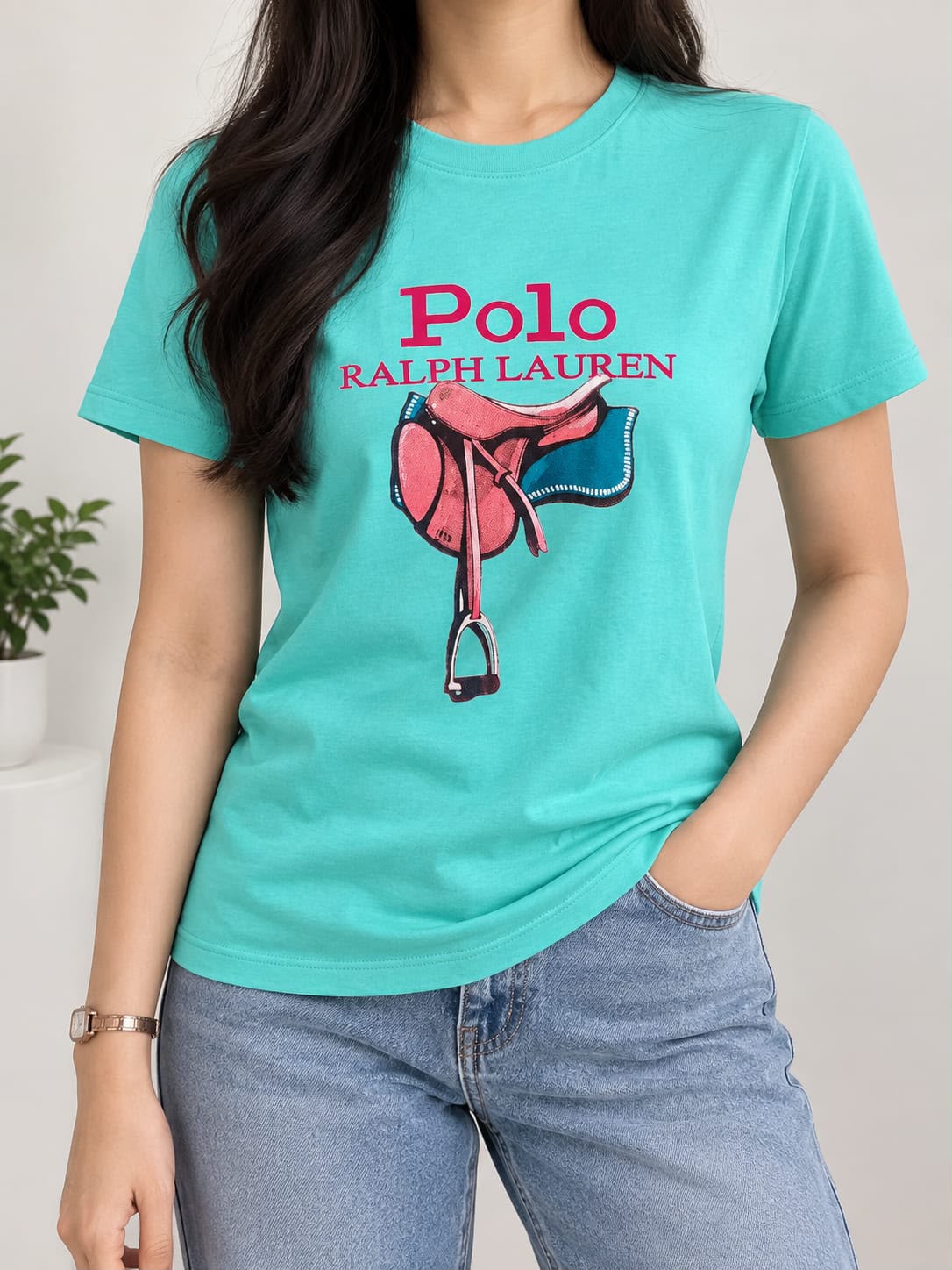 LUXURY ROUND NECK TEES FOR WOMEN
