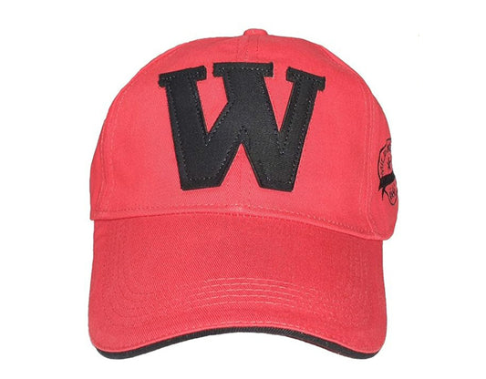 W Embroidery Regular Unisex Cap (Red)