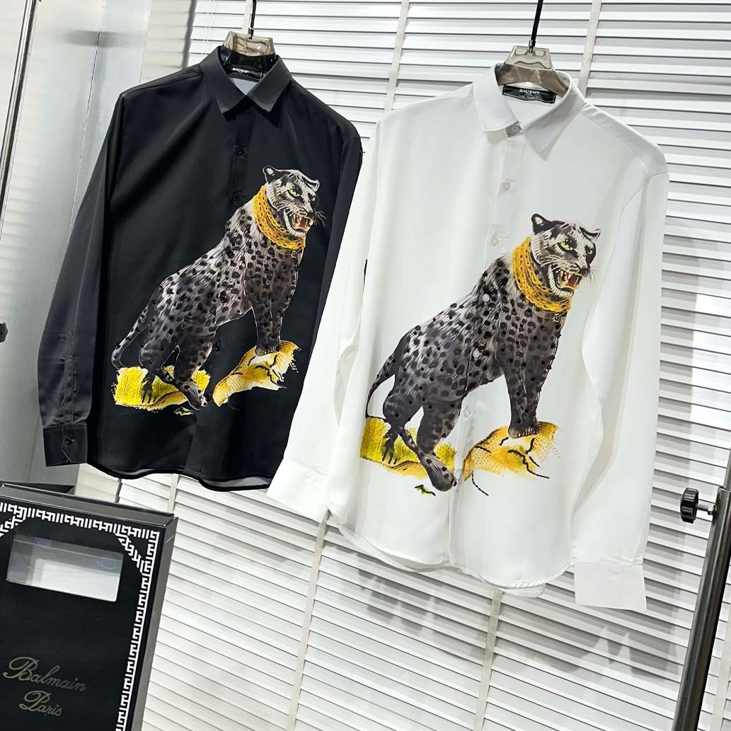 Tiger Print Full Sleeves Shirt for Men