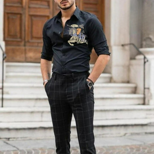 Luxury Printed Full Sleeves Shirt for Men
