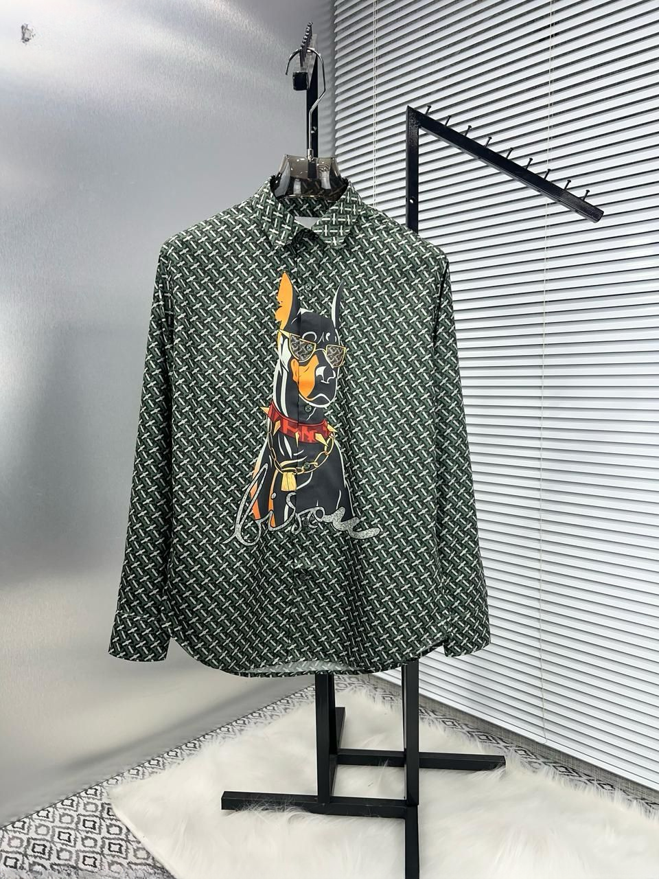 Art-Inspired All-Over Print Shirt for Men