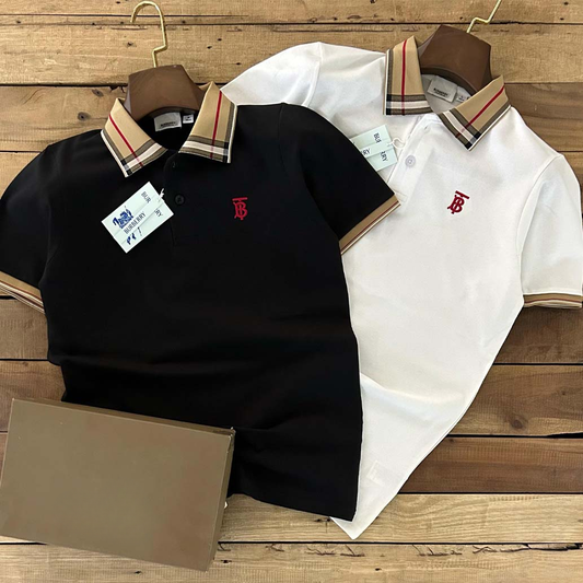 Jacquard Designed Collar T-shirt for Men
