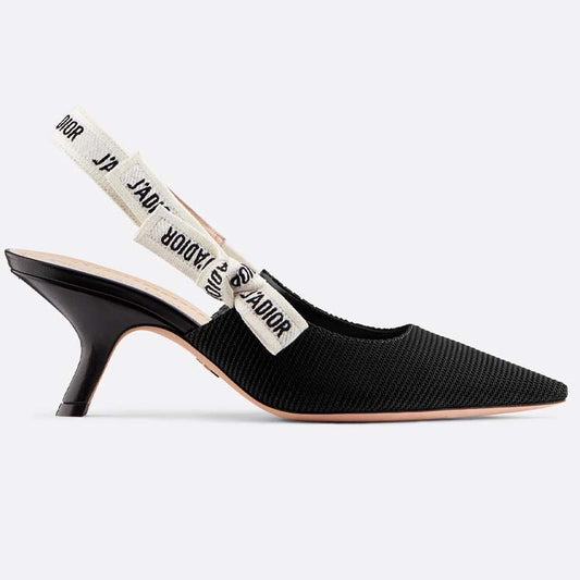 Black Slingback Pump Lining Pattern